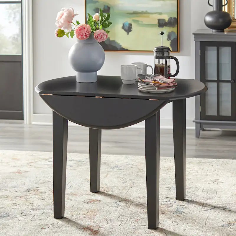 Simple Living Rollo Solid Wood Drop Leaf Dining Table