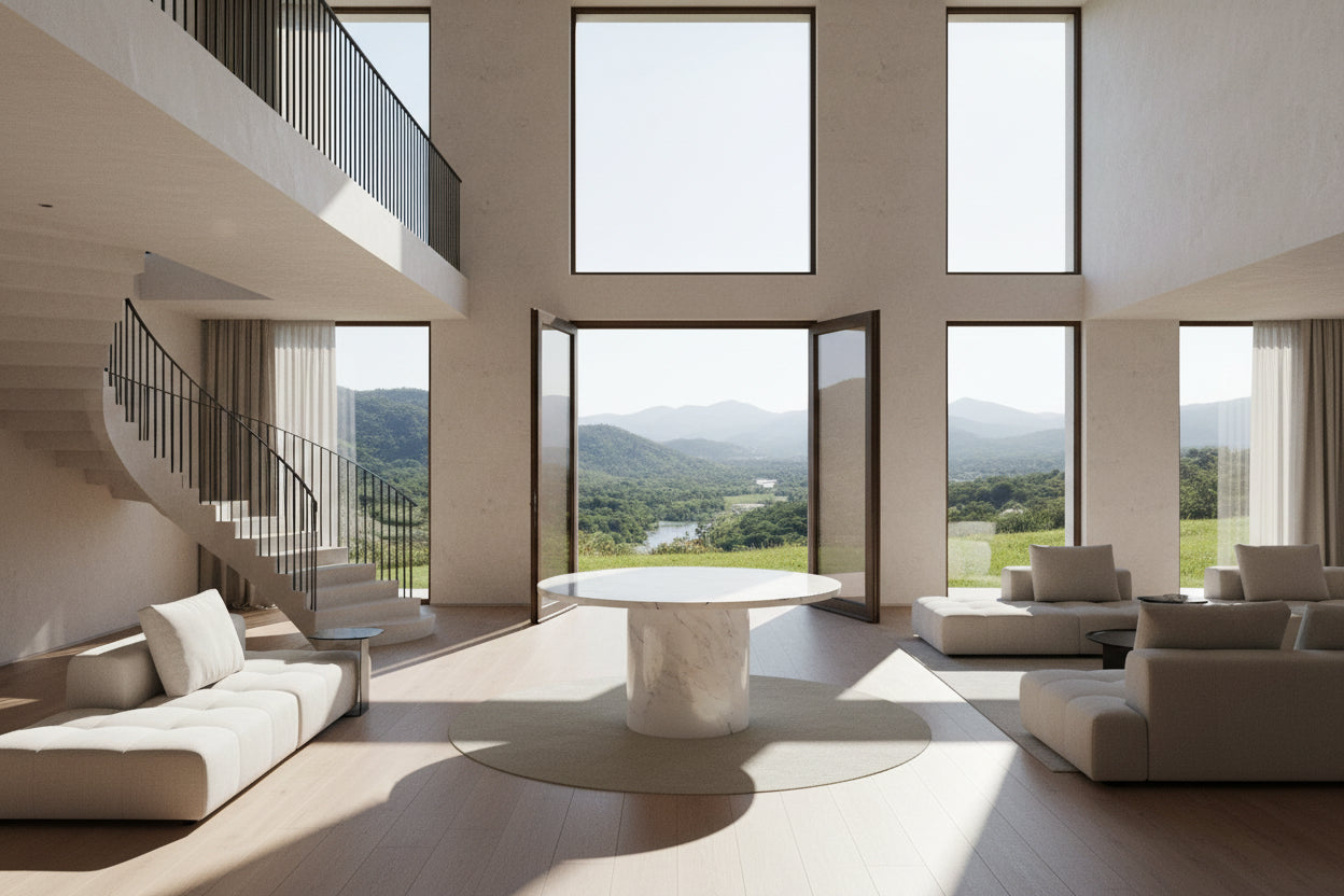 60 Marble Dining Table - option for Lazy Susan available