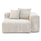 102 L-shape Corduroy Upholstered Sectional Couch Oversize Modern Minimalist Sofa