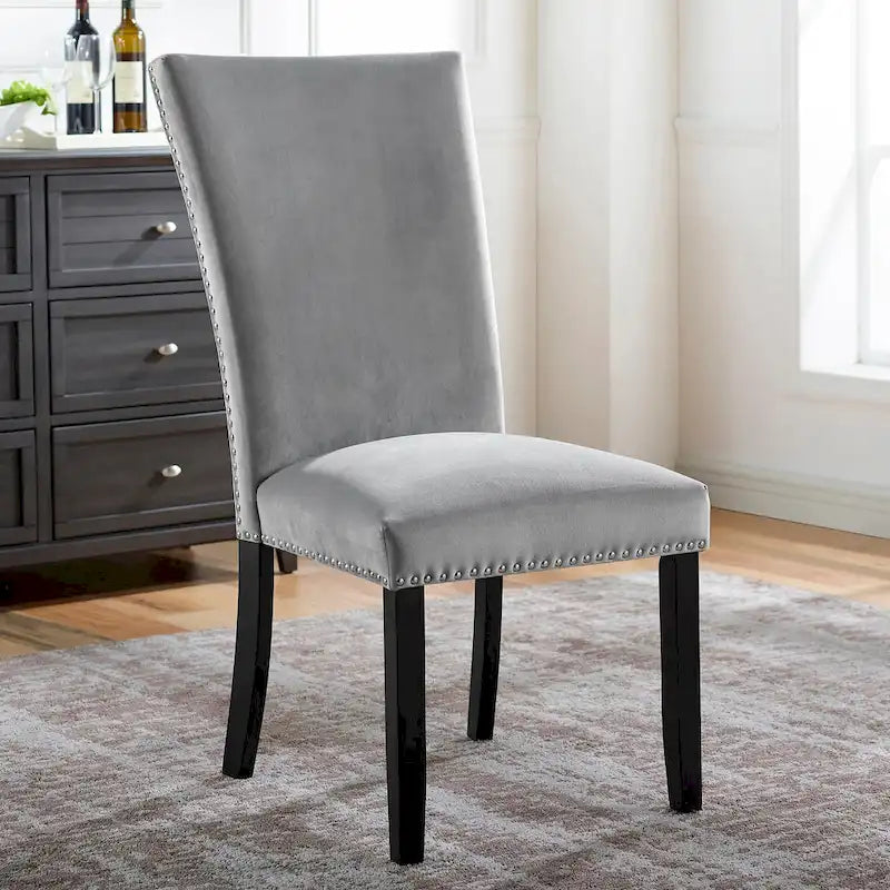 Furniture of America Cots Modern Nailhead Dining Side Chairs (Set of 2)