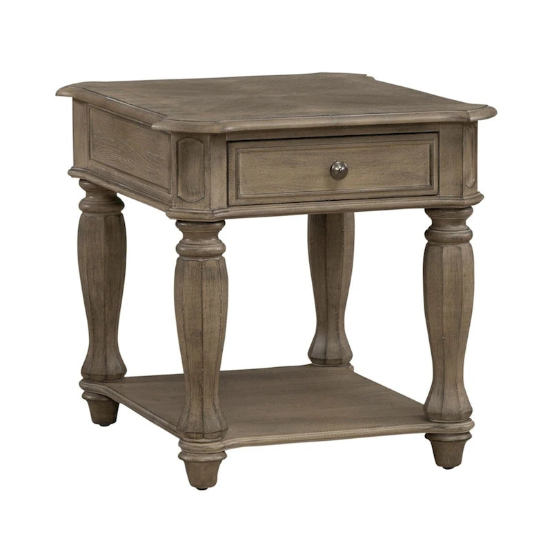 Magnolia Manor End Table for Living Room- 2 Finish Options - W24 x D28 x H24