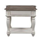 Magnolia Manor End Table for Living Room- 2 Finish Options - W24 x D28 x H24