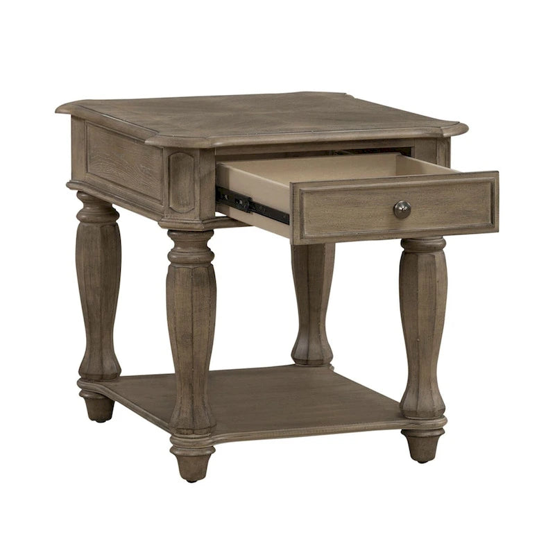 Magnolia Manor End Table for Living Room- 2 Finish Options - W24 x D28 x H24