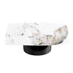 71 Modern Artificial Marble Dining Table with Carbon Steel Base