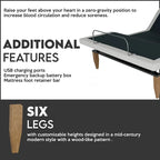 Adjustable Bed Base With Steel Headboard, Wireless Remote, Zero Gravity, Underbed Lighting, Beige - Twin - Photo 3