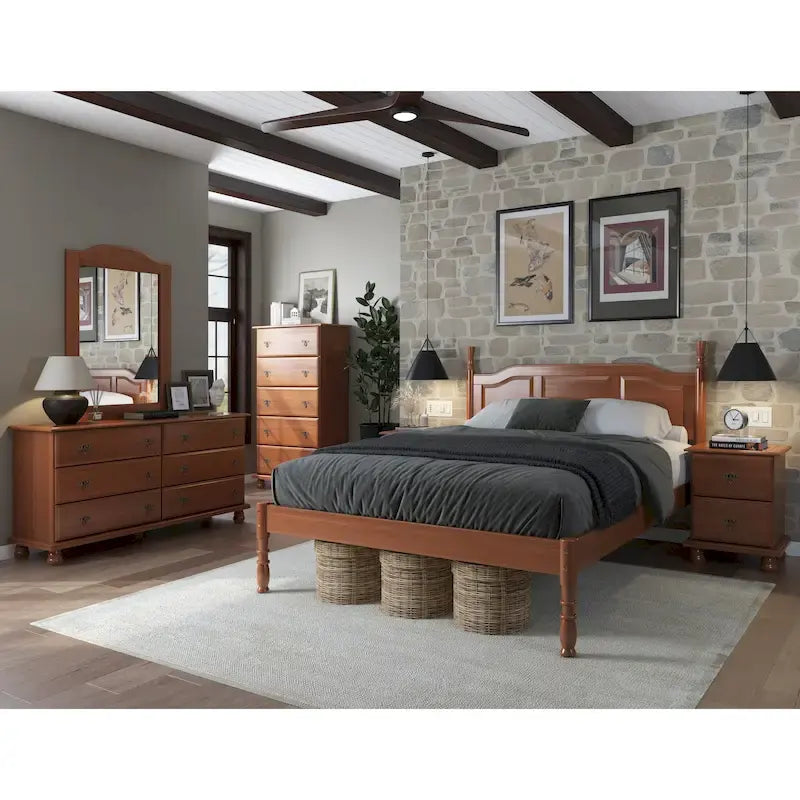 100% Solid Wood Kyle Platform Bed by Palace Imports