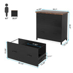 2 Drawer Lateral File Cabinet Printer Stand with Stroage