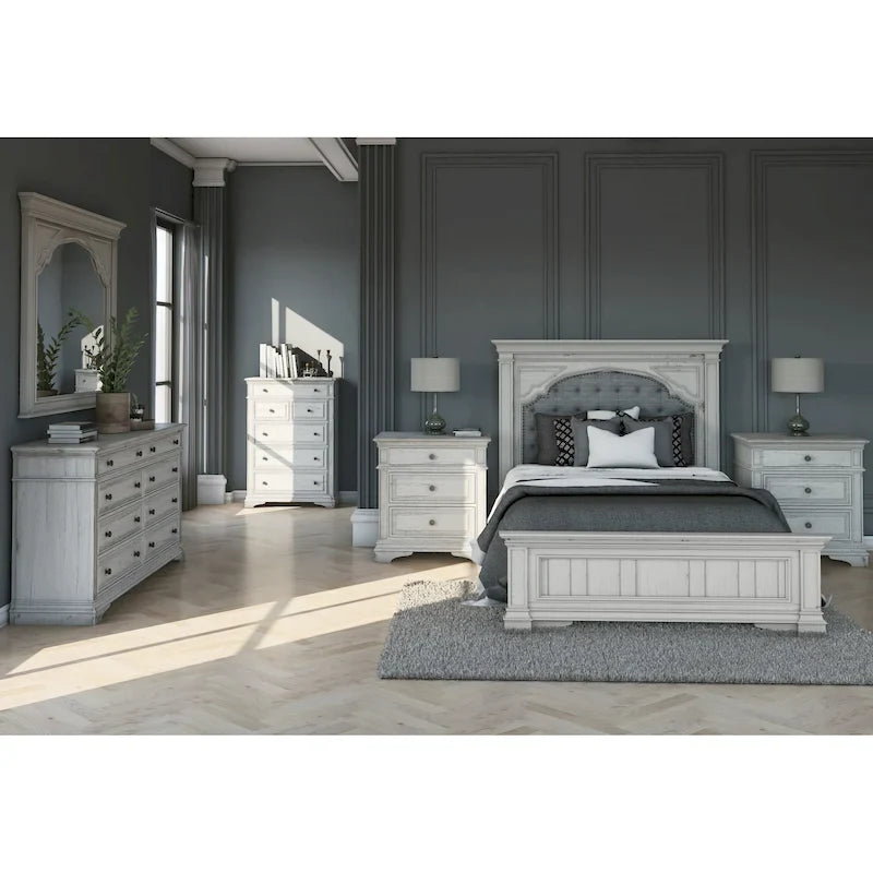 Fabric Steve Silver Havenwood 6 - Piece Upholstered Panel Bedroom Set