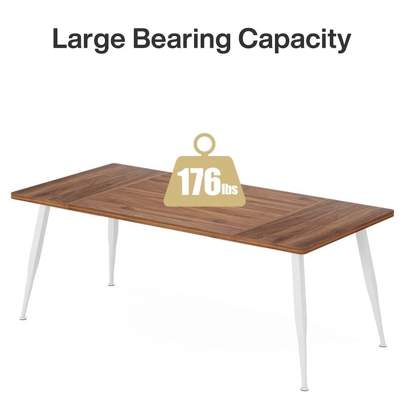 6FT Large Modern Conference Table for Meeting Room - N/A