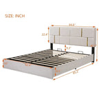 2-Pieces Bedroom Sets Queen Size Bed with Storage Ottoman