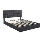 2-Pieces Bedroom Sets Queen Size Bed with Storage Ottoman