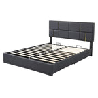 2-Pieces Bedroom Sets Queen Size Bed with Storage Ottoman