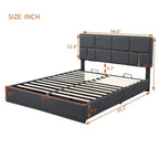 2-Pieces Bedroom Sets Queen Size Bed with Storage Ottoman