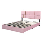 2-Pieces Bedroom Sets Queen Size Bed with Storage Ottoman
