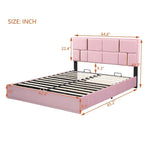 2-Pieces Bedroom Sets Queen Size Bed with Storage Ottoman