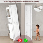 Bathroom Cabinet, Tall Kitchen Pantry Cabinet with Doors and Adjustable Shelf