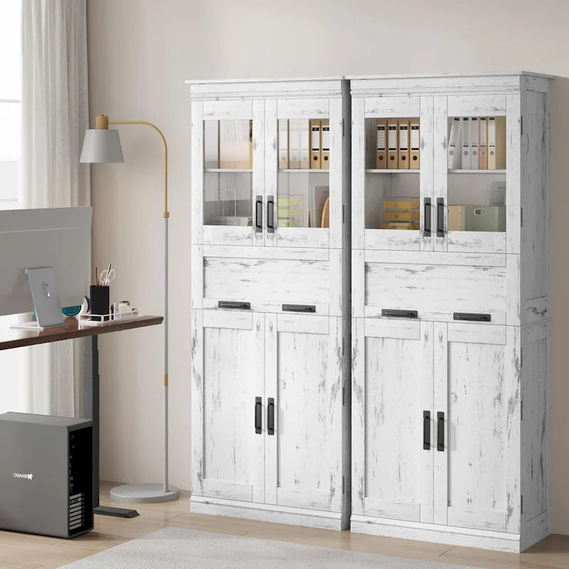 Bathroom Cabinet, Tall Kitchen Pantry Cabinet with Doors and Adjustable Shelf