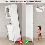 Bathroom Cabinet, Tall Kitchen Pantry Cabinet with Doors and Adjustable Shelf