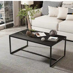 Frame Coffee Table Rectangular Cocktail Table Marble Metal Sofa Table