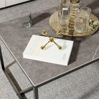 Frame Coffee Table Rectangular Cocktail Table Marble Metal Sofa Table
