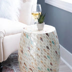 Pendale Fish Mosaic Drum Side Table