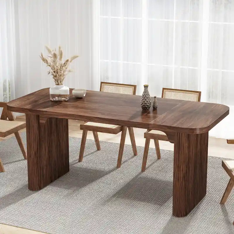 62-inch Rectangular Dining Table for 4-6, Modern Simple Kitchen Dinner Tables for Dining Room