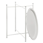 VECELO Modern Side Table with Round Removable Tray,Beige (Set of 1/Set of 2)