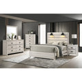 Edyth 5 Piece White LED Panel Bedroom Set - Full - Photo 1