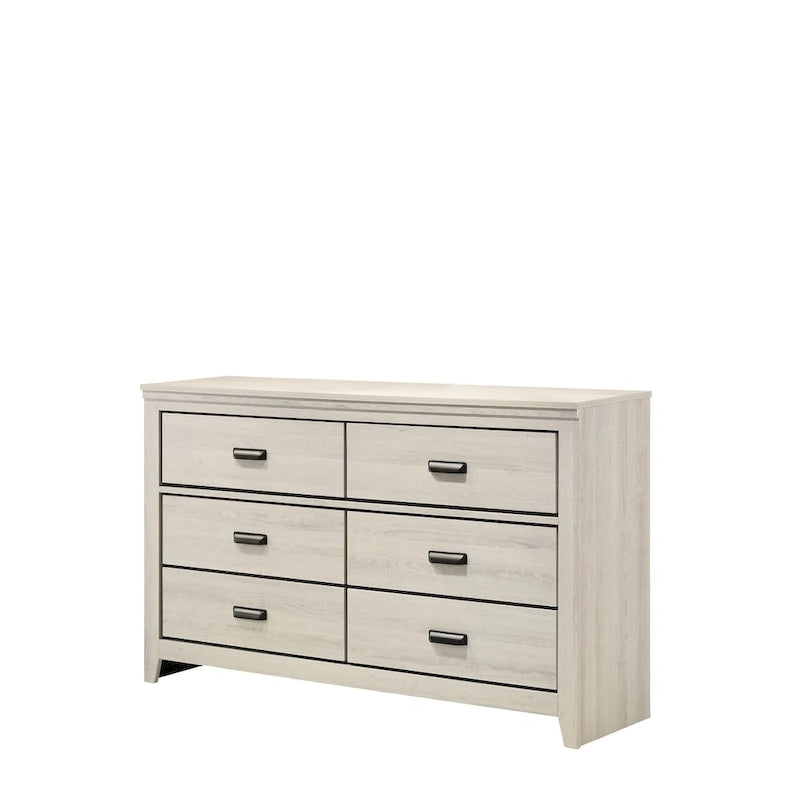 Edyth 5 Piece White LED Panel Bedroom Set - Photo 7