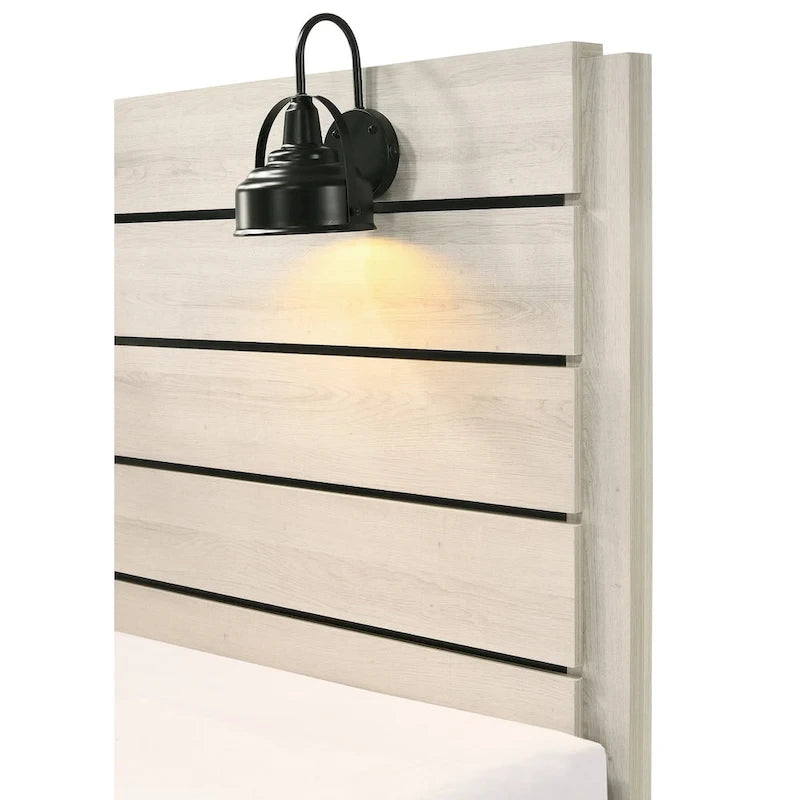 Edyth 5 Piece White LED Panel Bedroom Set - Photo 13