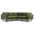 & Fabric 98" Corner Solid Wood Sectional Sofa