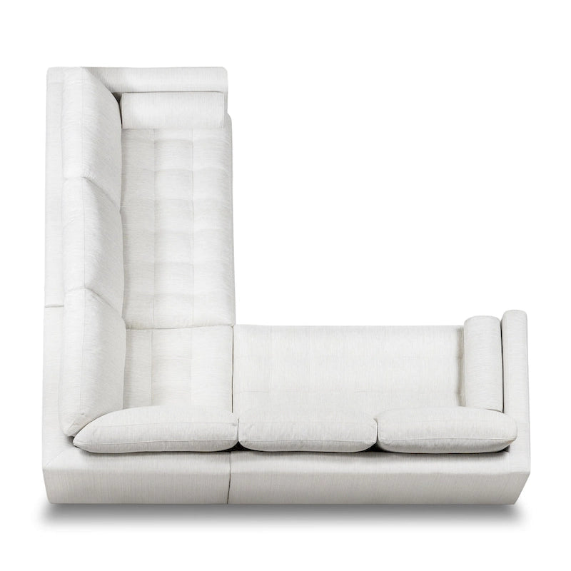 & Fabric 98" Corner Solid Wood Sectional Sofa - Photo 4