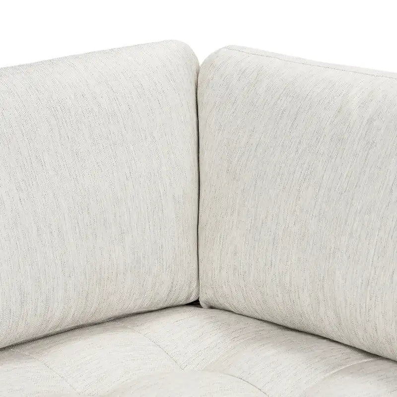 & Fabric 98" Corner Solid Wood Sectional Sofa - Photo 5