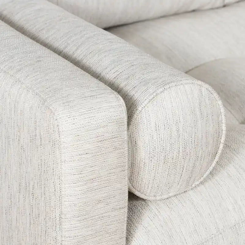 & Fabric 98" Corner Solid Wood Sectional Sofa - Photo 9