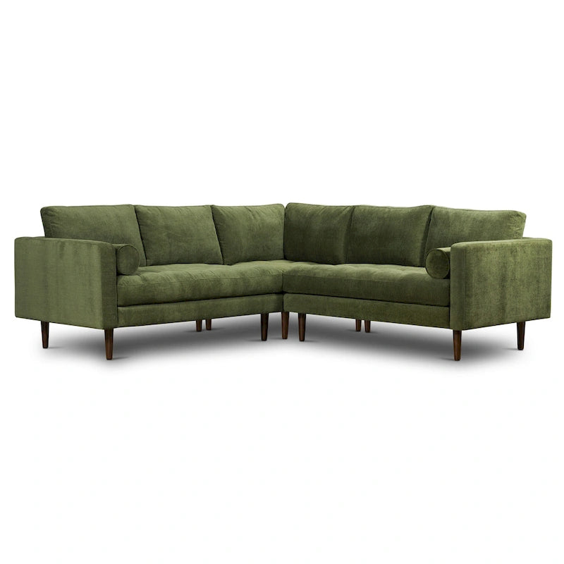 & Fabric 98" Corner Solid Wood Sectional Sofa - Photo 13