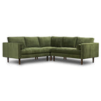 & Fabric 98" Corner Solid Wood Sectional Sofa - Photo 13