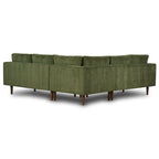 & Fabric 98" Corner Solid Wood Sectional Sofa - Photo 15