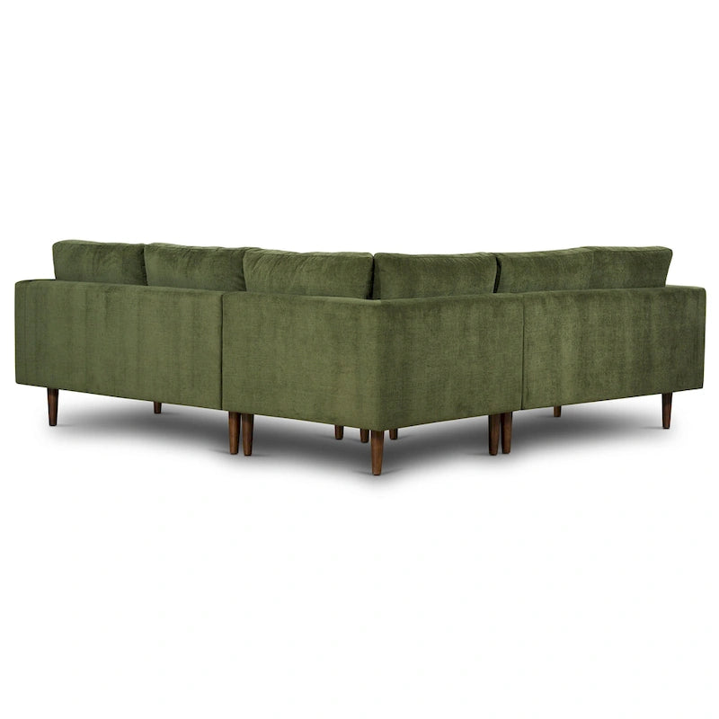 & Fabric 98" Corner Solid Wood Sectional Sofa - Photo 15