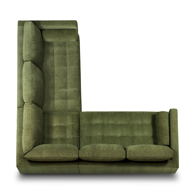 & Fabric 98" Corner Solid Wood Sectional Sofa - Photo 17