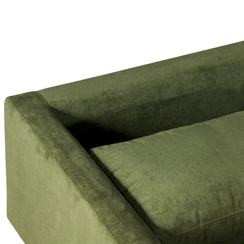 & Fabric 98" Corner Solid Wood Sectional Sofa - Photo 24