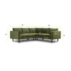 & Fabric 98" Corner Solid Wood Sectional Sofa - Photo 27