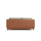 Modern Faux Leather 3-Seater Sofa with Black Legs - two seat