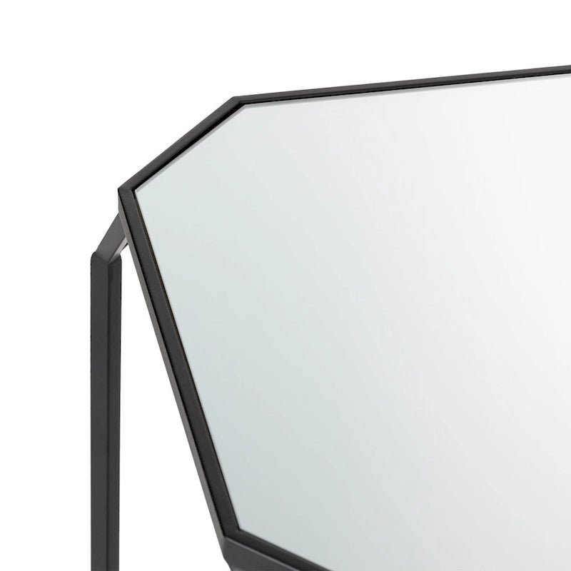 Glitzhome Set of 2 Glam Glass Modern Side Table Sofa Table