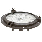 Casa Cortes Industrial Metal Round Clock Coffee Table