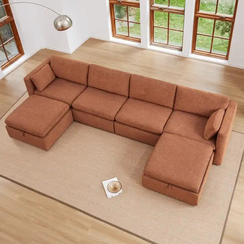 Celia Oversized Modular Sectional Fabric Sofa Set