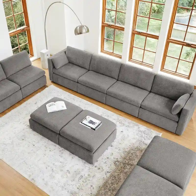 Celia Oversized Modular Sectional Fabric Sofa Set