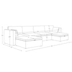 Celia Oversized Modular Sectional Fabric Sofa Set
