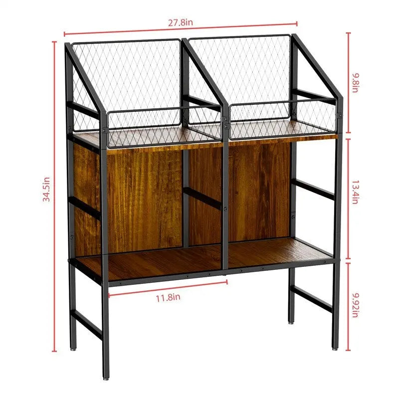 Vinyl Record Holder Storage Rack - 10D x 27.8W x 34.5H