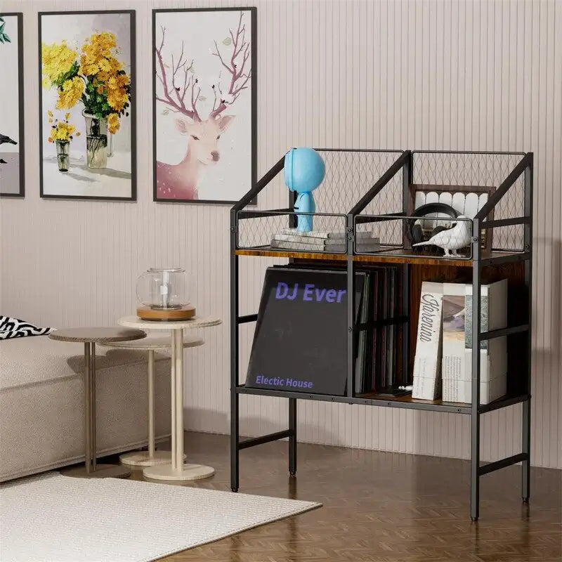 Vinyl Record Holder Storage Rack - 10D x 27.8W x 34.5H