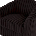 2 Set Modern 49 Upholstered Plush Corduroy Swivel Barrel Accent Chair